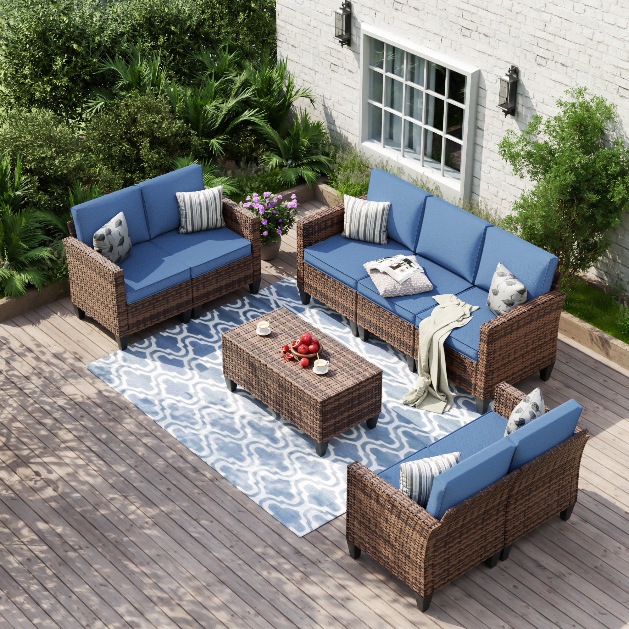 Sectional Patio Fire Pit Patio Conversation Sets With Rockers - Main Image