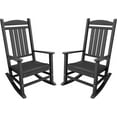 YOUDENOVA Set of 2 Polywood HDPE Outdoor Rocking Chairs, High Back ...