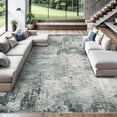 thumbnail image 1 of YOUFORTONG 10x14 Abstract Area Rug, Large Washable Indoor Rug, Non-Slip Stain Resistant Distressed Soft Carpet for Living Room Bedroom Farmhouse,Blue ﻿, 1 of 8