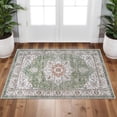 thumbnail image 1 of ﻿ YOUFORTONG 2x3 Indoor Area Rug,Boho Vintage Tribal Carpet with Non Slip Backing,Stain Resistant Small Rug for Living Room Bedroom Kitchen Bathroom Home Decor Floor Mat,Sage Green, 1 of 8
