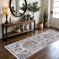 thumbnail image 1 of YOUFORTONG 2x6 Washable Hallway Runner Rug, Vintage Distressed Farmhouse Rug Non Slip, Stain Resistant Floor Mat for Entryway Kitchen Laundry Living Room Bedroom Bathroom,BRICK ﻿, 1 of 5