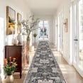 thumbnail image 1 of YOUFORTONG 3x16 Vintage Hallway Runner Rug, Ultra Soft Retro Washable Runner,Non-Slip Stain & Fade Resistant Eco-Friendly Carpet for Entryway Bedroom Kitchen,Black, 1 of 7