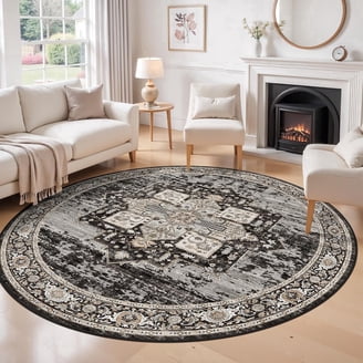 Black Circle Rug