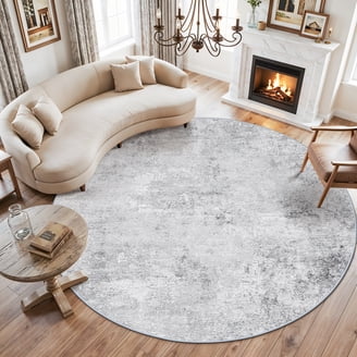 Round Area Rugs for Home Decor | Gray - Walmart.com