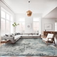 thumbnail image 1 of YOUFORTONG 9x12 Abstract Area Rug,Large Washable Indoor Rug,Non-Slip Stain Resistant Distressed Soft Carpet for Living Room Bedroom Farmhouse,Blue, 1 of 7