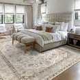 thumbnail image 1 of YOUFORTONG 9x12 Large Living Room Area Rug,Oriental Soft Rug,Non-Slip Thin Stain Resistant Indoor Carpet,Ivory, 1 of 8