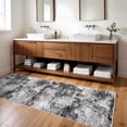 thumbnail image 1 of YOUFORTONG Abstract 3'x8' Runner Rug,Washable Non-Slip Wide Carpet,Soft Low-Pile Modern Floor Mat,Stain Resistant for Hallway Entryway Kitchen Bedroom Home Decor,Black, 1 of 7