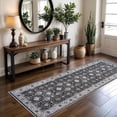 thumbnail image 1 of YOUFORTONG 2x8 Hallway Washable Runner Rug,Vintage Soft Non-Slip Farmhouse Rug, Indoor Carpet for Kitchen Entryway Bathroom Living Room Bedroom,Black, 1 of 6