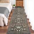 thumbnail image 1 of YOUFORTONG Washable 2x8 Hallway Runner Rug,Vintage Water-Resistant Non Slip Indoor Rug,Ultra Soft Low Pile Floor Mat for Kitchen Entryway Living Room Bedroom Bathroom Dining Room,Green, 1 of 6