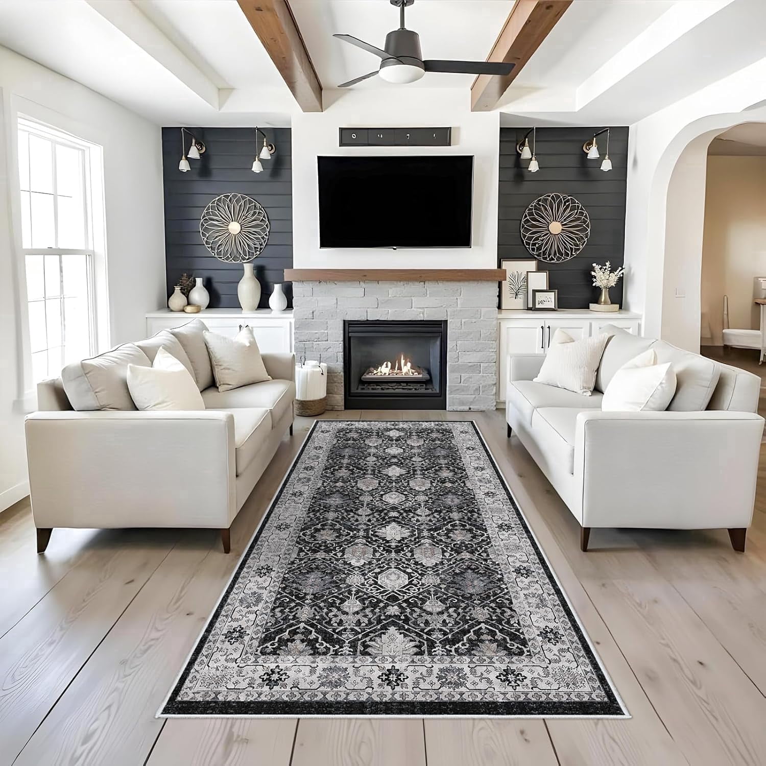 4x8 Inch Rug YOUFORTONG 4x8 Wide Hallway Washable Runner Rug,Vintage Soft Non-Slip ...
