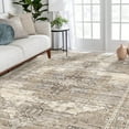 thumbnail image 1 of YOUFORTONG Washable 9x12 Area Rug, Stain Resistant Vintage Carpet with Non Slip Backing, Large Rug for Living Room Bedroom Home Decor,Beige, 1 of 7