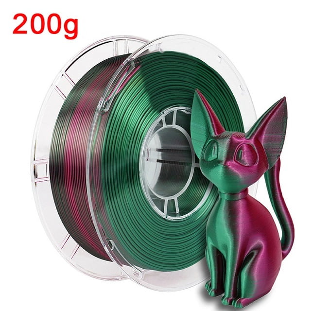 YOUGO 3D Printer Filament Dual Color PLA 200g Silk PLA 1.75mm Multicolor 3D Printing Material
