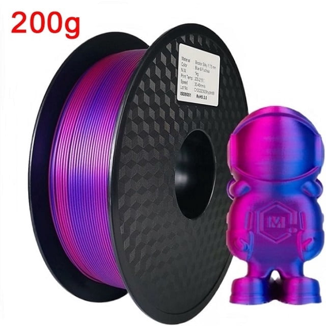 YOUGO 3D Printer Filament Dual Color PLA 200g Silk PLA 1.75mm Multicolor 3D Printing Material