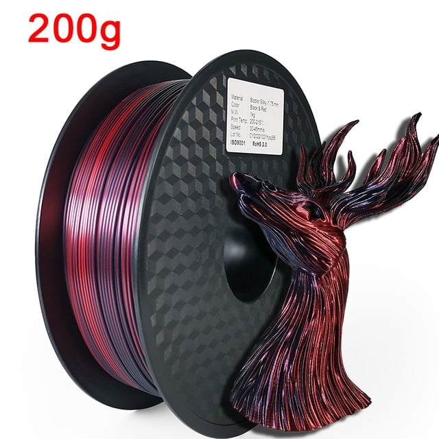 YOUGO 3D Printer Filament Dual Color PLA 200g Silk PLA 1.75mm Multicolor 3D Printing Material