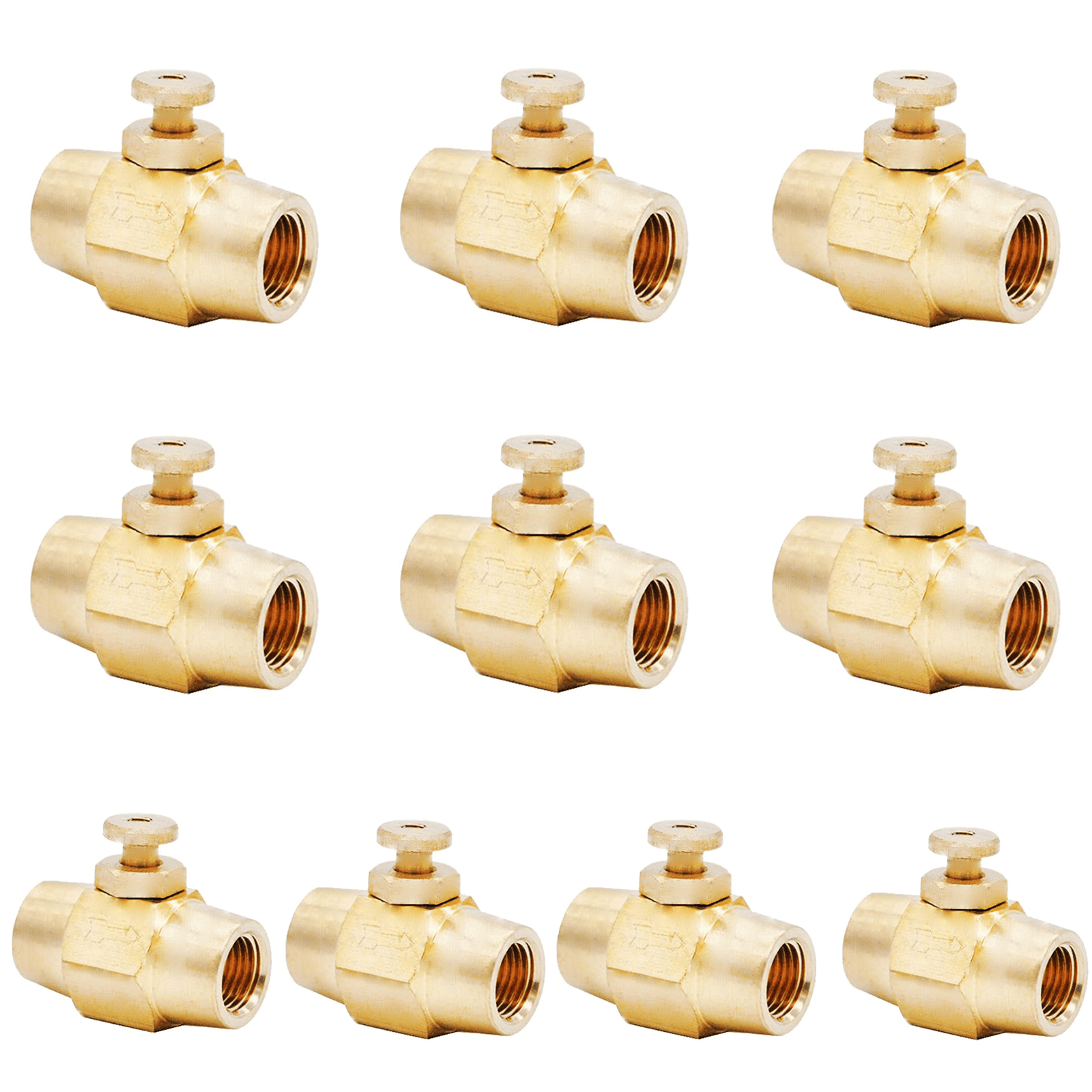 YOUHO 10 PCS Brass Push Button Check Valve, 1/4