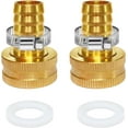 thumbnail image 1 of YOUHO 2PCS , Tool Hose Repair Connectors with Claps,5/8 Hose Barb x 3/4" (F) GHT brass Garden Hose Repair Kit, Garden Hose Adapter., 1 of 5
