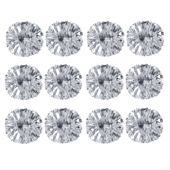 YOUHO Cheerleading Pom Poms with Baton Handle for Team Spirit Sports Dance Cheering Kids Adults(12 packs)