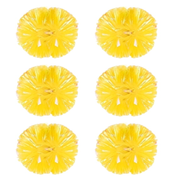 YOUHO Cheerleading Pom Poms with Baton Handle for Team Spirit Sports Dance Cheering Kids Adults(6 packs)
