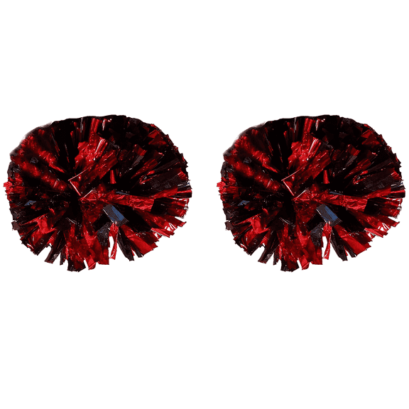 YOUHO Cheerleading Pom Poms with Baton Handle for Team Spirit Sports Dance Cheering Kids Adults(2 packs)