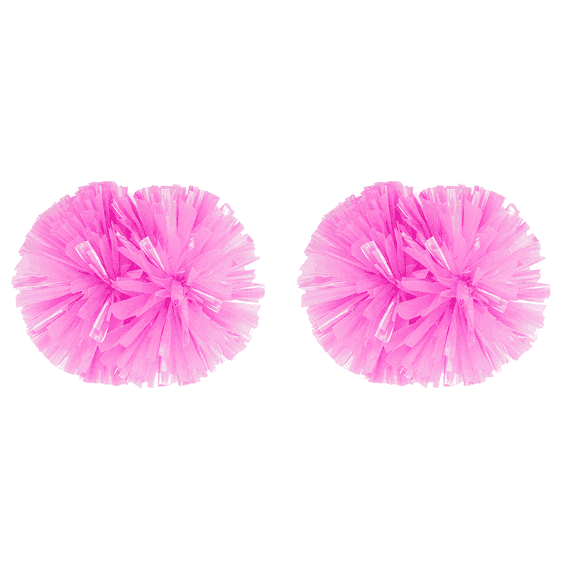 YOUHO Cheerleading Pom Poms with Baton Handle for Team Spirit Sports Dance Cheering Kids Adults(2 packs)