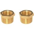thumbnail image 1 of YOUHO NPT Bushing 1 Inch NPT Male x 3/4 Inch NPT Female Reducing Adapter Hex Head Pipe Fitting (Pack of 2), 1 of 5