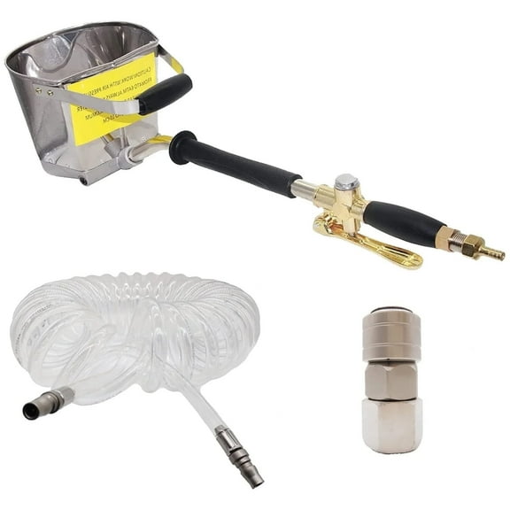 Youho Pneumatic Stucco Sprayer - Mortar, Wall Plaster & Cement Sprayer with 4-Jet Nozzle, Hopper Tool & Compressor Connection Kit