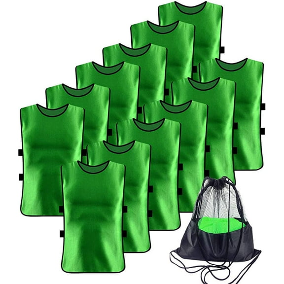 YOUI-GIFTS 12 Pack Pennies for Soccer Scrimmage Vest Practice Jersey for Adult Youth