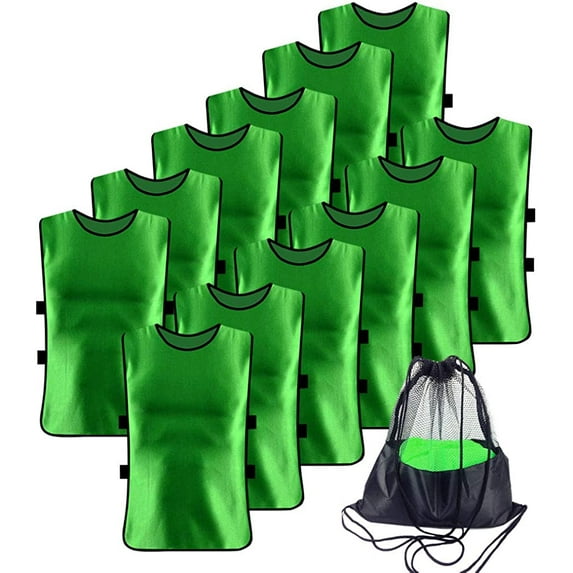 YOUI-GIFTS 12 Pack Pennies for Soccer Scrimmage Vest Practice Jersey for Adult Youth