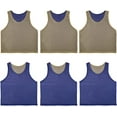thumbnail image 1 of YOUI-GIFTS 6 PCS Reversible Pinnies Basketball Soccer Training Vest Double Sided Mesh Jerseys for Adult, 1 of 5