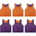 thumbnail image 1 of YOUI-GIFTS 6 PCS Reversible Pinnies Basketball Soccer Training Vest Double Sided Mesh Jerseys for Adult, 1 of 5