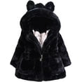 thumbnail image 1 of YOUI-GIFTS Baby Girls Faux Fur Winter Warm Coats,Hooded Rabbit Ears Jacket Cloak Snowsuit Warm Outerwear Faux Fur Fleece Jacket, 1 of 5