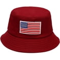 thumbnail image 1 of YOUI-GIFTS Bucket Hat Unisex American Flag Summer Beach Sun Cap for Women Men Cotton Packable Reversible Print Travel Headwear, 1 of 7