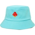 thumbnail image 1 of YOUI-GIFTS Bucket Hat Unisex Mushroom Summer Beach Sun Cap for Child Adult Cotton Packable Reversible Print Travel Headwear, 1 of 5