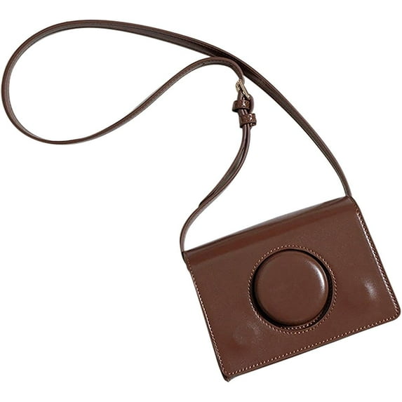 YOUI-GIFTS Camera Shoulder Bag Snapshot PU Leather Crossbody Bag Vintage Novelty Cute Handbag Purse