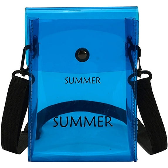 YOUI-GIFTS Clear Crossbody Bag Transparent Cell Phone Purse Small PVC Shoulder Bag Jelly Handbag with Adjustable Strap