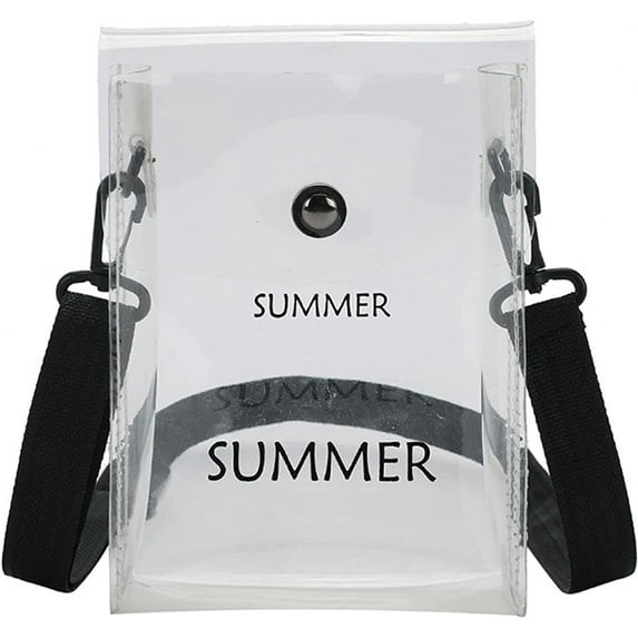 YOUI-GIFTS Clear Crossbody Bag Transparent Cell Phone Purse Small PVC Shoulder Bag Jelly Handbag with Adjustable Strap