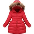 thumbnail image 1 of YOUI-GIFTS Girls Winter Parka Down Coat Puffer Jacket Tutu Overcoat with Fur Hood 4-10T, 1 of 6