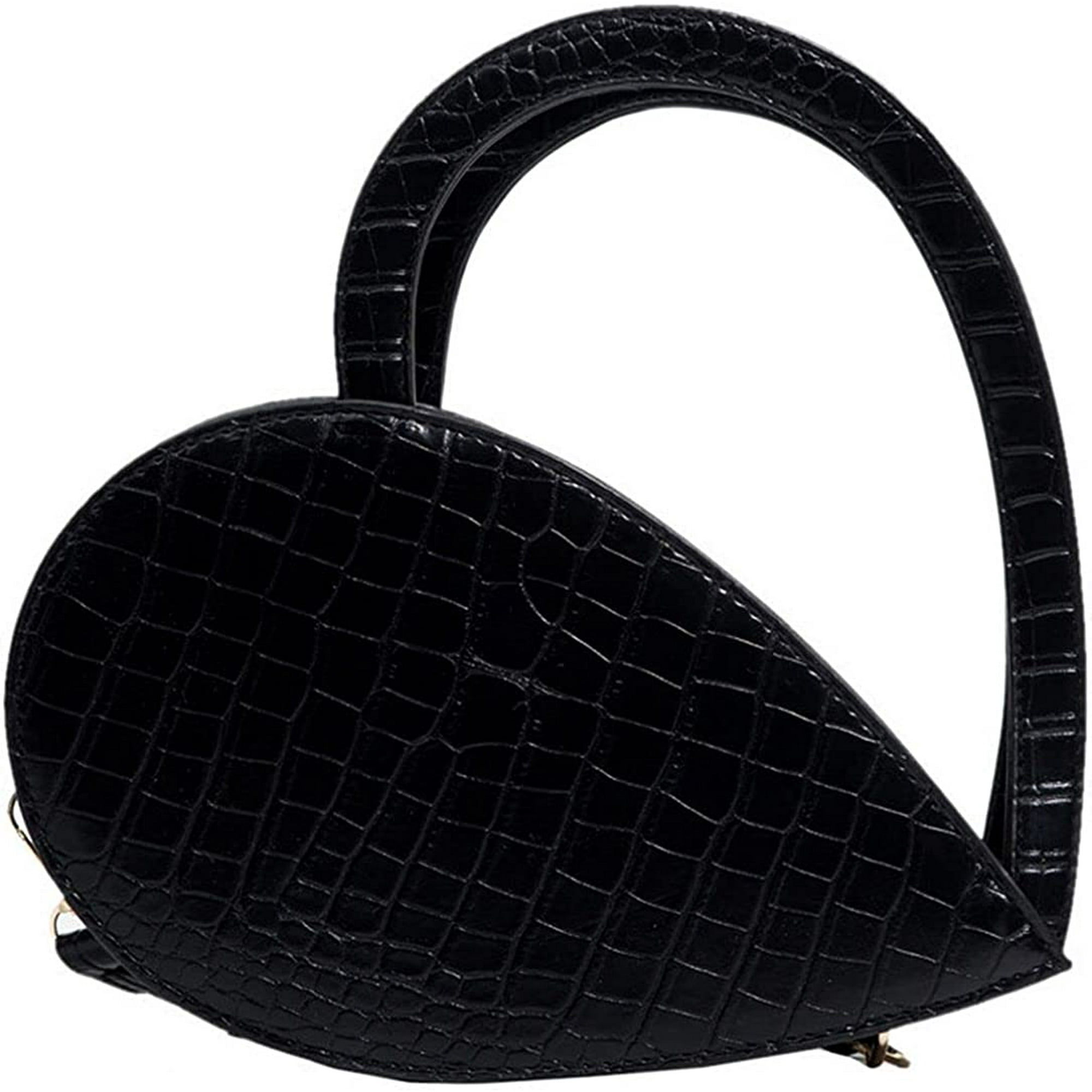 YOUI-GIFTS Heart Shaped Purse Plush PU Velvet Shoulder Bag Handbag  Crossbody Bag with Chain Clutch Evening Bag for Women