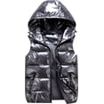 thumbnail image 1 of YOUI-GIFTS Kids Winter Down Vest Hooded Vest Zip Windproof Padded Vest Jacket With Pockets, 1 of 6
