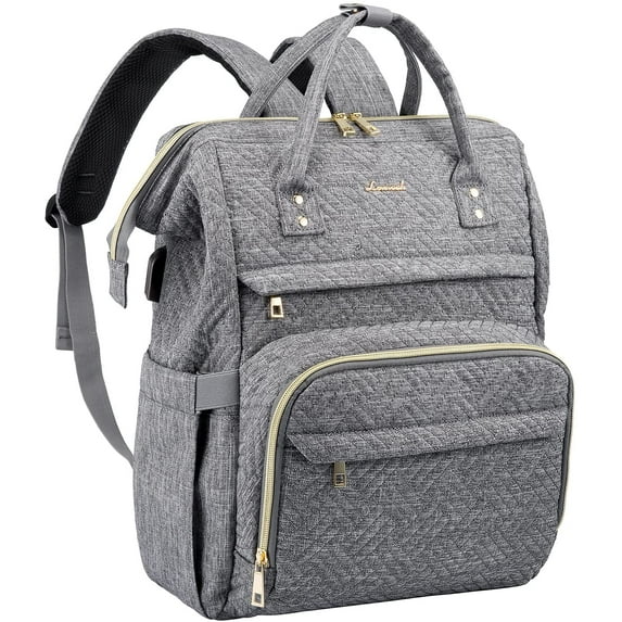 YOUI-GIFTS Laptop Backpack for Women Fashion Travel Bags Business Computer Purse Work Bag with USB Port, Black