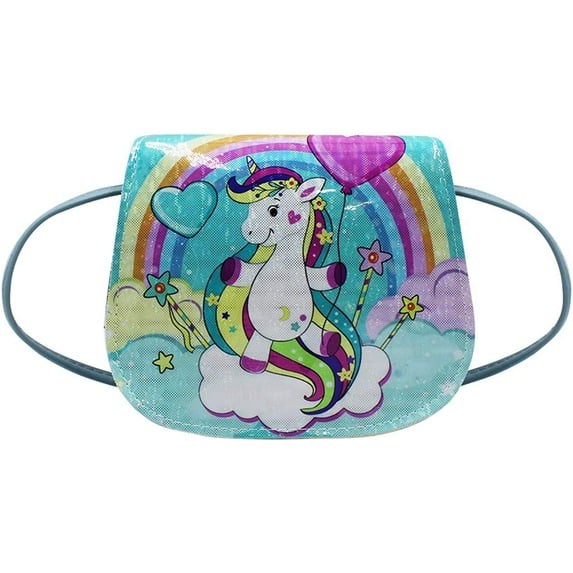 YOUI-GIFTS Little Girls Colorful Unicorn Crossbody Purse Cute Cartoon Shoulder Handbag for Toddlers Kids
