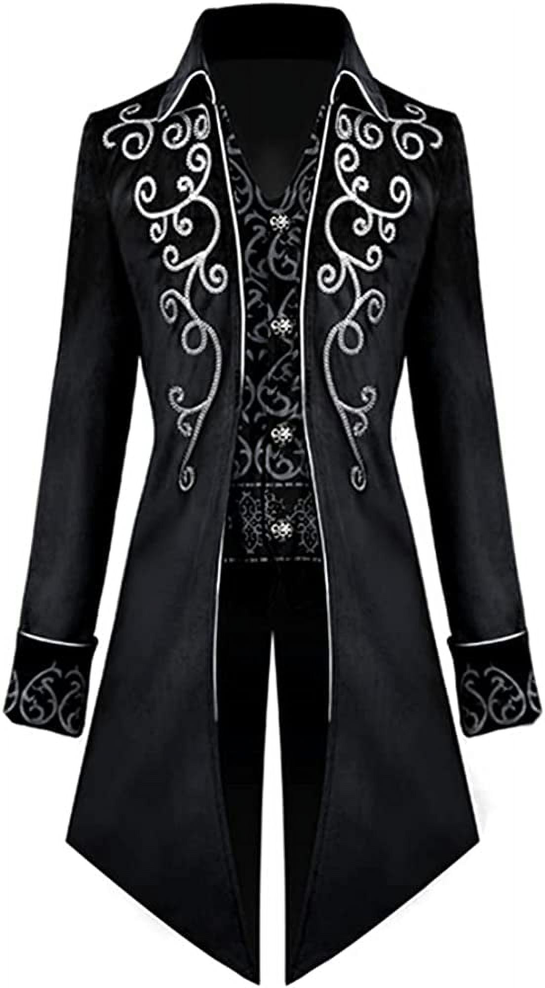 YOUI GIFTS Men s Steampunk Vintage Tailcoat Jacket Embroidery