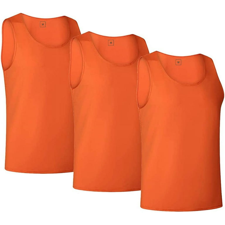 Youi-gifts Mens Workout Stretch Tank Top, Running Gym A-Shirts for Men, Adult Unisex, Size: Medium, Orange
