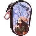 thumbnail image 1 of YOUI-GIFTS Painted Key Bag Graffiti Car Key Case Fashion Design Coin Purse New Leather Key Pouch Remote Control Bag, 1 of 1