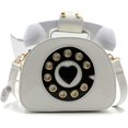 thumbnail image 1 of YOUI-GIFTS Retro dial telephone Crossbody Shoulder Bag,Pu Movable microphone Purse for Women, 1 of 5