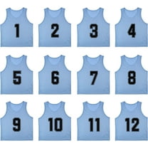 YOUI-GIFTS Set of 12 Numbered (1-12) Soccer Vests/Sport Pinnies/Training Bibs with Free Carry Bag