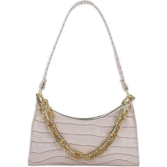 YOUI-GIFTS Shoulder Bag Vegan Leather Purse for Women Classic Trendy Handbag Retro Chain Clutch Hobo Tote Bag
