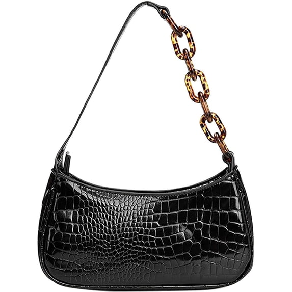 YOUI-GIFTS Shoulder Bag Vegan Leather Purse for Women Classic Trendy Handbag Retro Chain Clutch Hobo Tote Bag