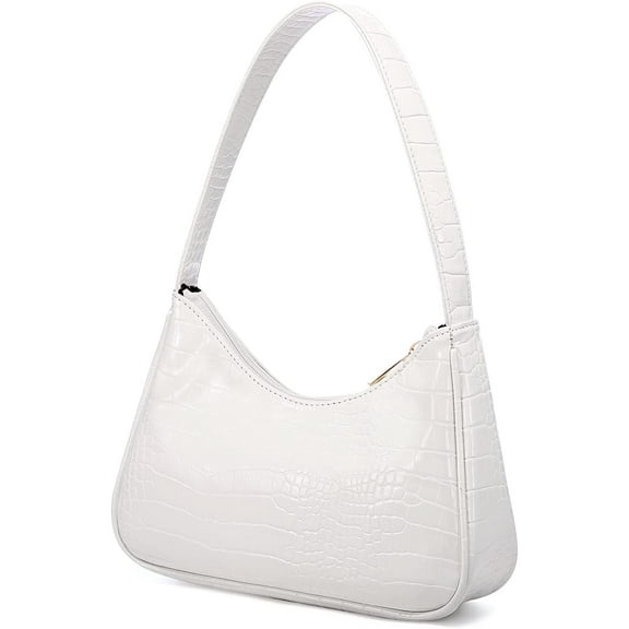 YOUI-GIFTS Shoulder Bag for Women, Small Purses Croc Pattern Clutch Purse Vegan Leather Little Purse Cute Mini Handbag