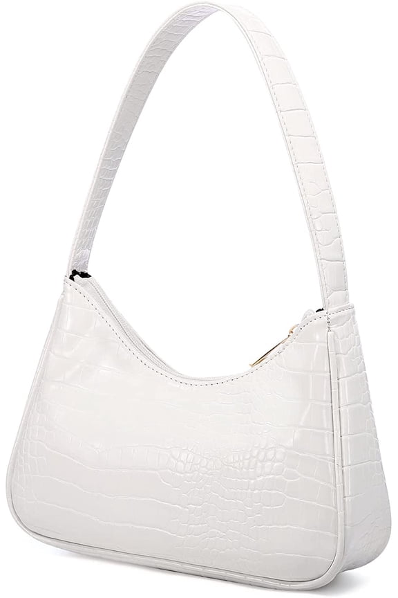 Shoulder Bag for Women, Small Purses Croc Pattern Clutch Purse Vegan Leather Little Purse Cute Mini Handbag